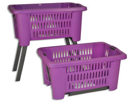 Wasmand op poten lila