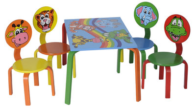 Tafel met 4 stoeltjes Zoo